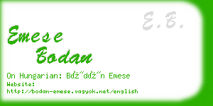 emese bodan business card